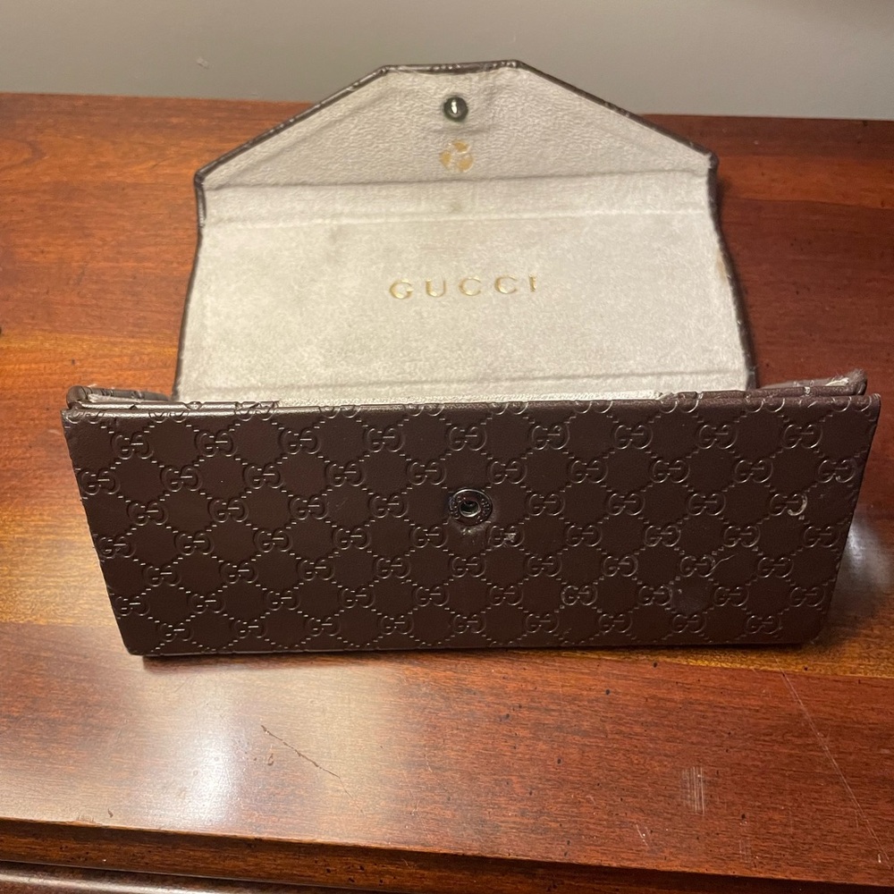 GUCCI Havana Purple Gradient Wayfarer Sunglasses with Trifold Hardshell Case - Picture 10 of 13